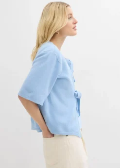 Mujer bonprix bonprix Chaqueta de punto fino con lazo
