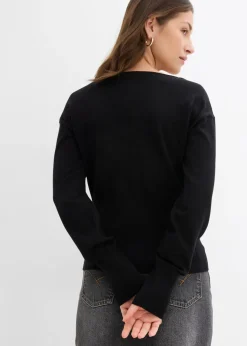 Mujer bonprix bonprix Chaqueta de punto fino con cuello redondo