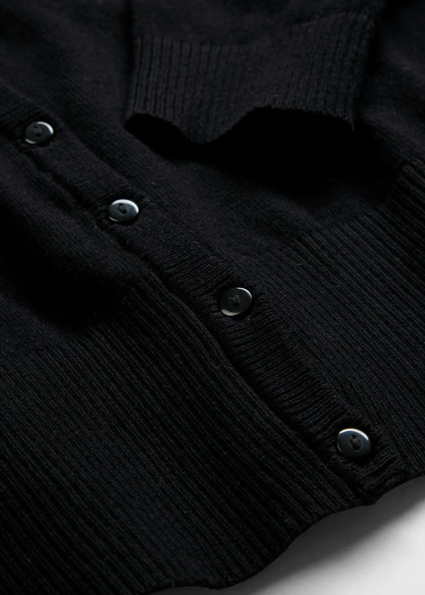 bonprix bonprix Básicos|Jerséis>Chaqueta de punto fino con botones Negro