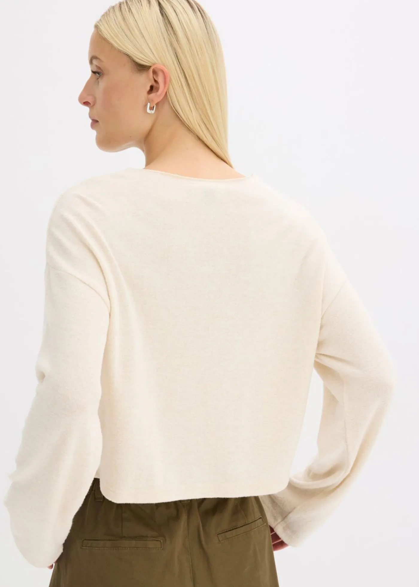 Mujer bonprix bonprix Chaqueta de punto fino de canalé