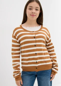 Niños bonprix bonprix Chaqueta de punto fino de mezcla de viscosa suave