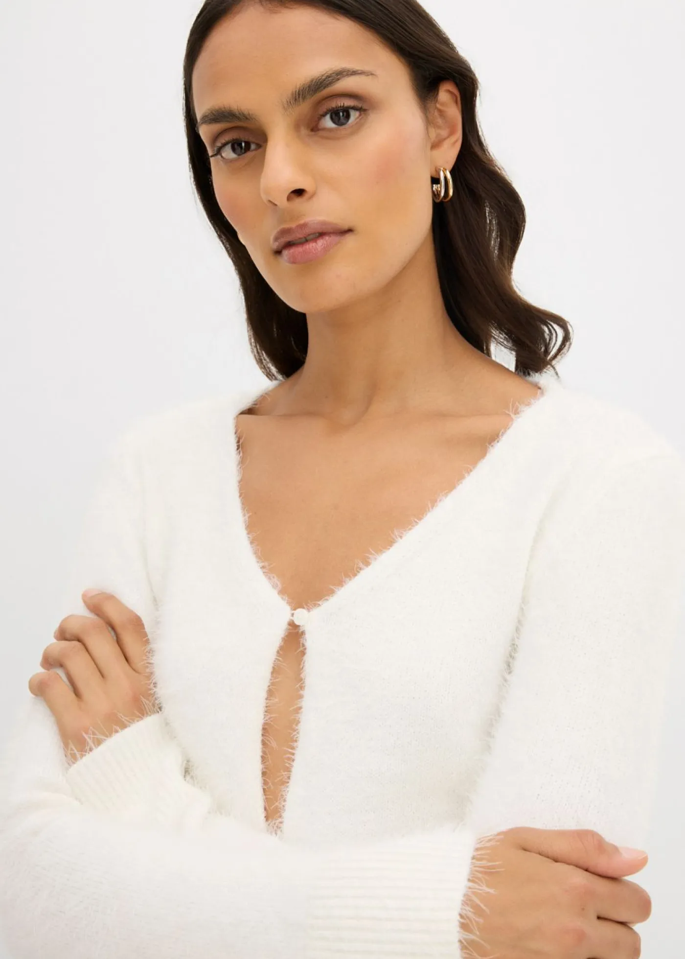 Mujer bonprix bonprix Chaqueta de punto fino de hilo suave