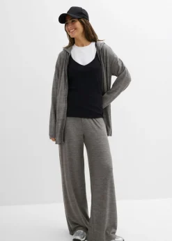 Mujer bonprix bonprix Chaqueta de punto fino de mezcla de viscosa con aspecto de punto