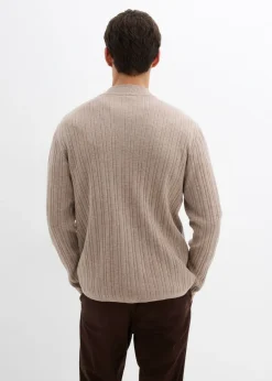 Hombre bonprix bonprix Chaqueta de punto fino de canalé