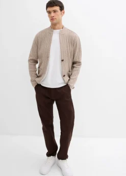 Hombre bonprix bonprix Chaqueta de punto fino de canalé