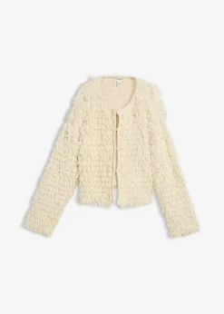 bonprix bonprix Jerséis|Ropa De Punto>Chaqueta de punto grueso Crudo