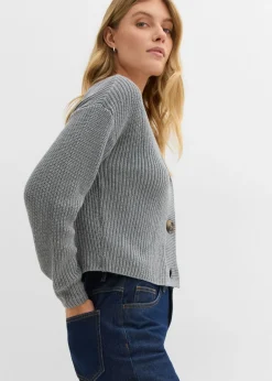 Mujer bonprix bonprix Chaqueta de punto grueso de algodón puro