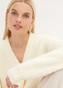 Mujer bonprix bonprix Chaqueta de punto grueso de suave mezcla de lana