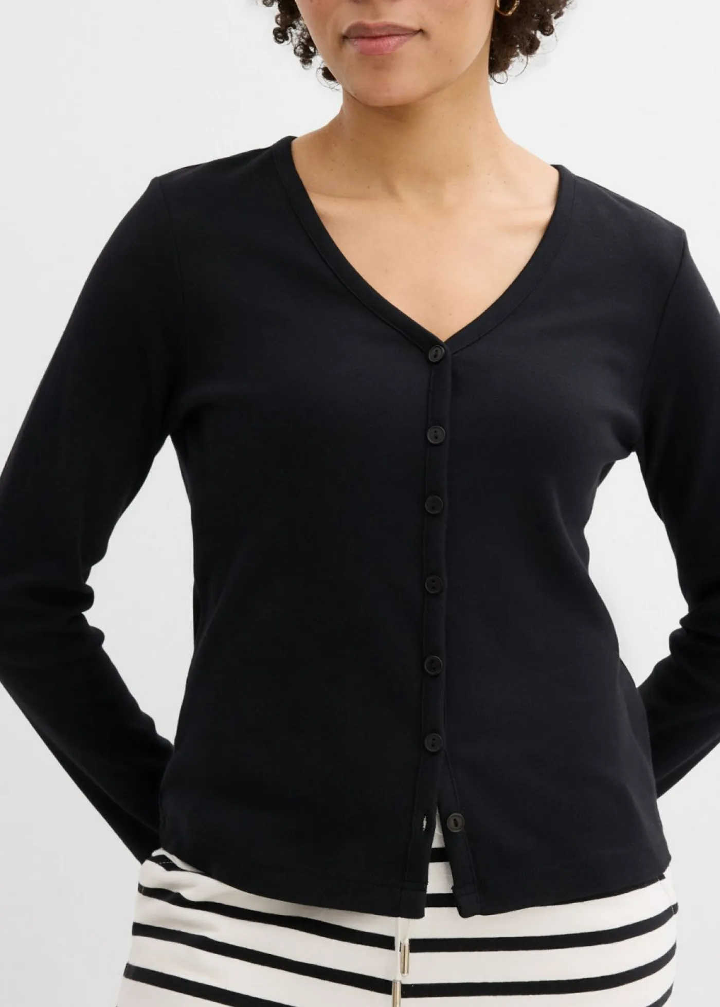 Mujer bonprix bonprix Chaqueta de punto grueso de algodón orgánico puro