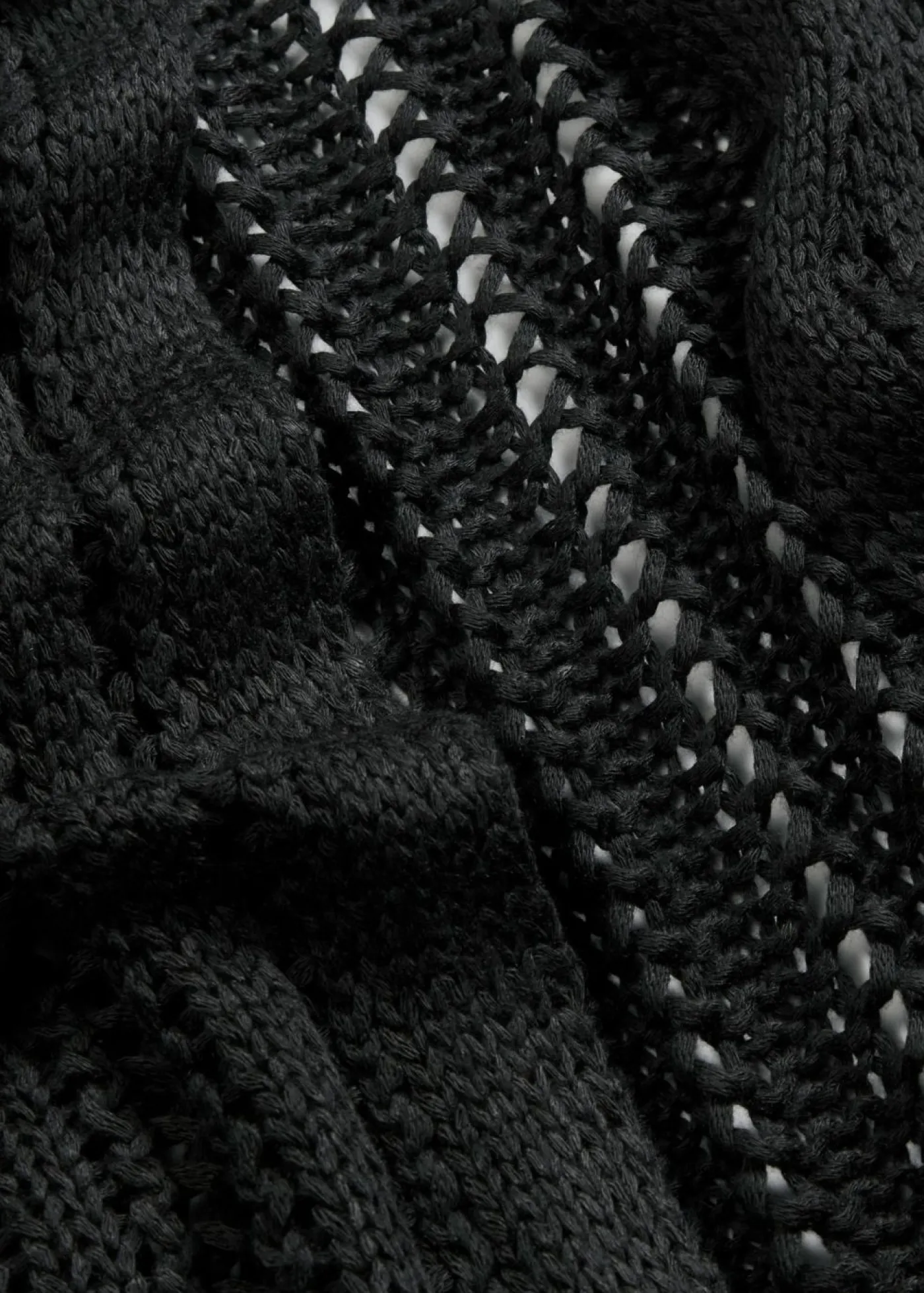 bonprix bonprix Jerséis|Ropa De Punto>Chaqueta de punto larga con calados Negro