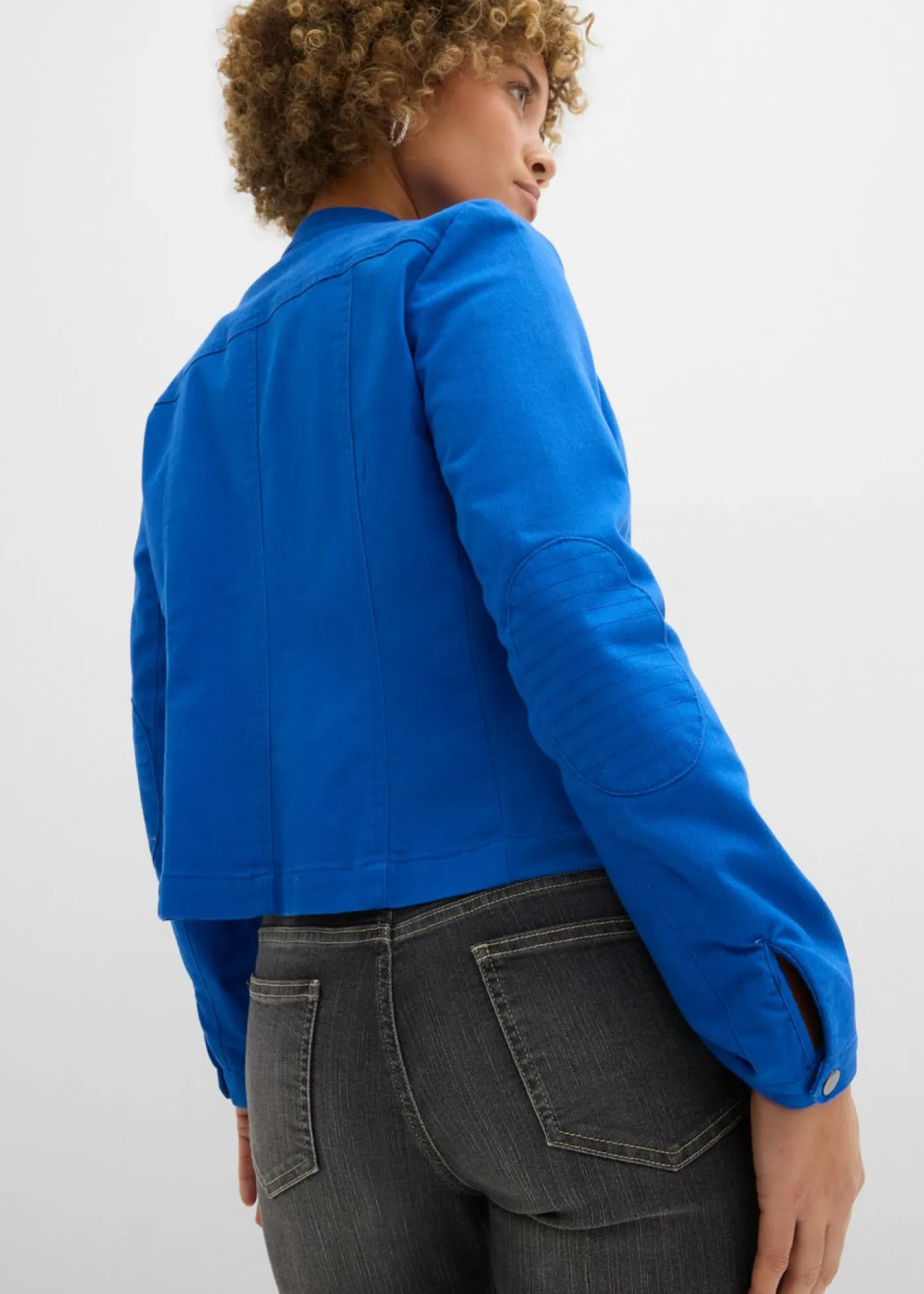 Mujer bonprix bonprix Chaqueta de sarga de algodón con insertos elásticos en los laterales