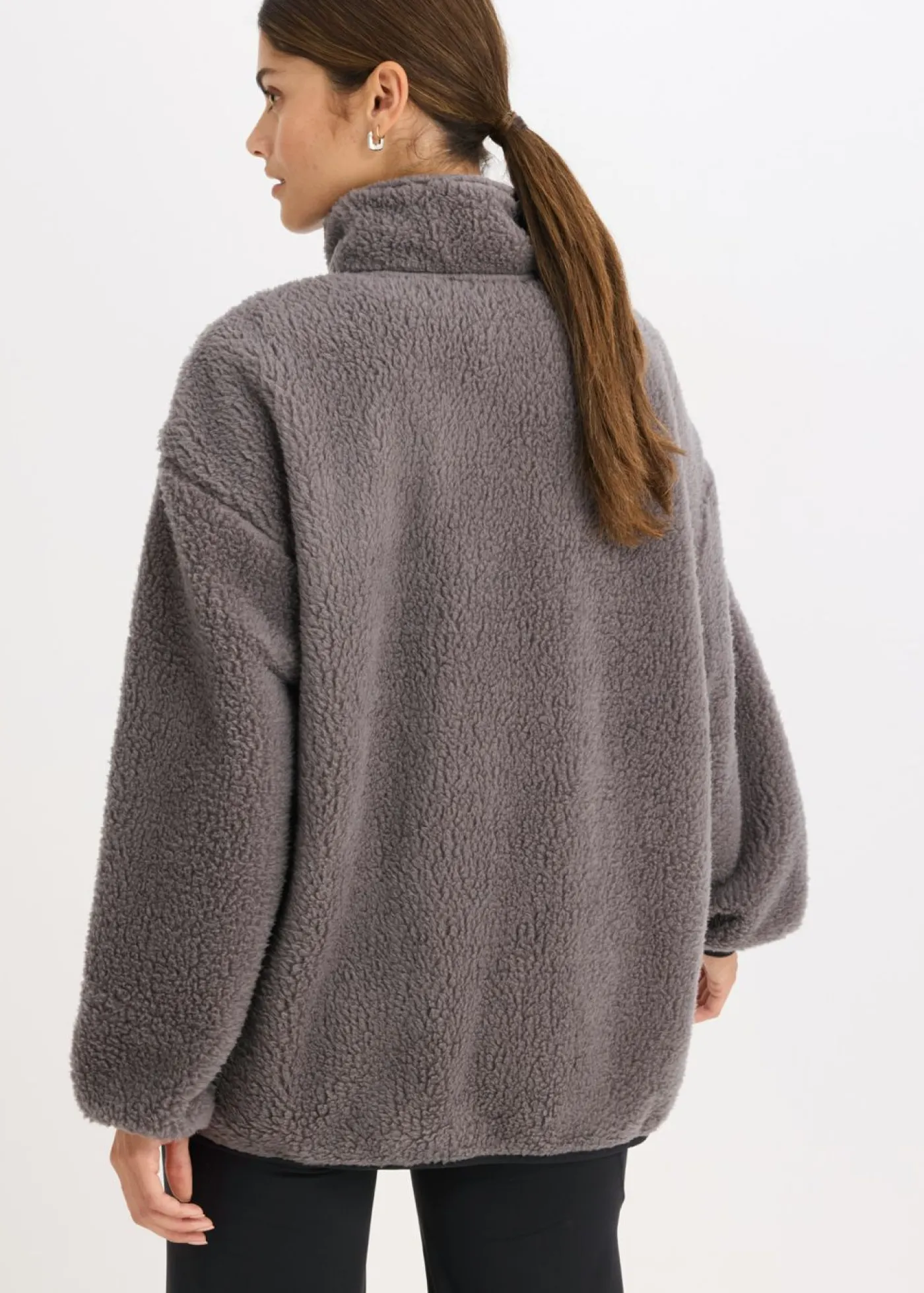 bonprix bonprix Ropa Deportiva|Chaquetas Y Abrigos>Chaqueta deportiva funcional con corte holgado Pizarra + negro