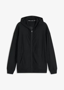 bonprix bonprix Ropa Deportiva|Chaquetas Y Abrigos>Chaqueta deportiva transparente de malla con corte holgado Negro