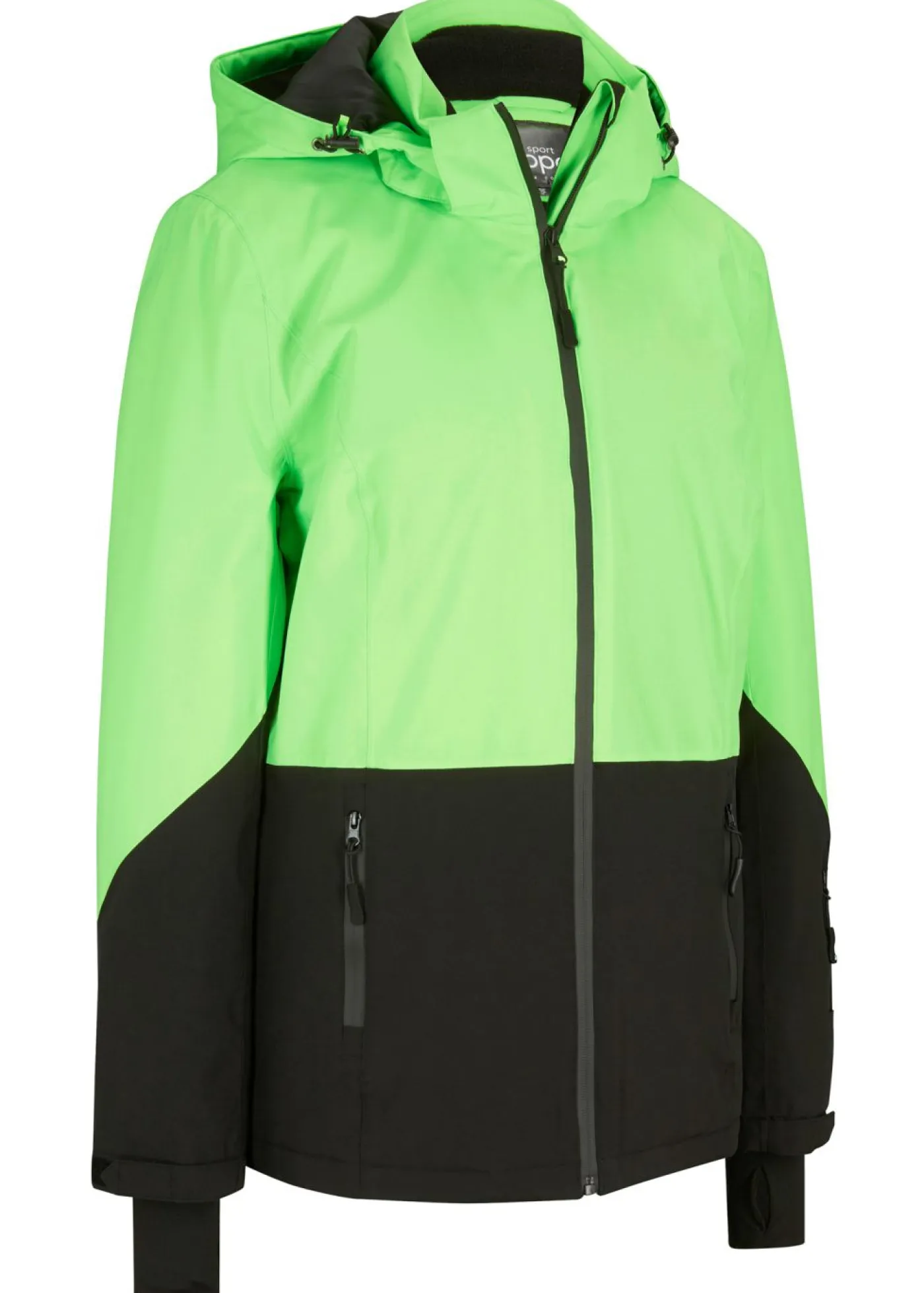 bonprix bonprix Ropa Para El Aire Libre|Ropa Deportiva>Chaqueta funcional Verde neón-negro