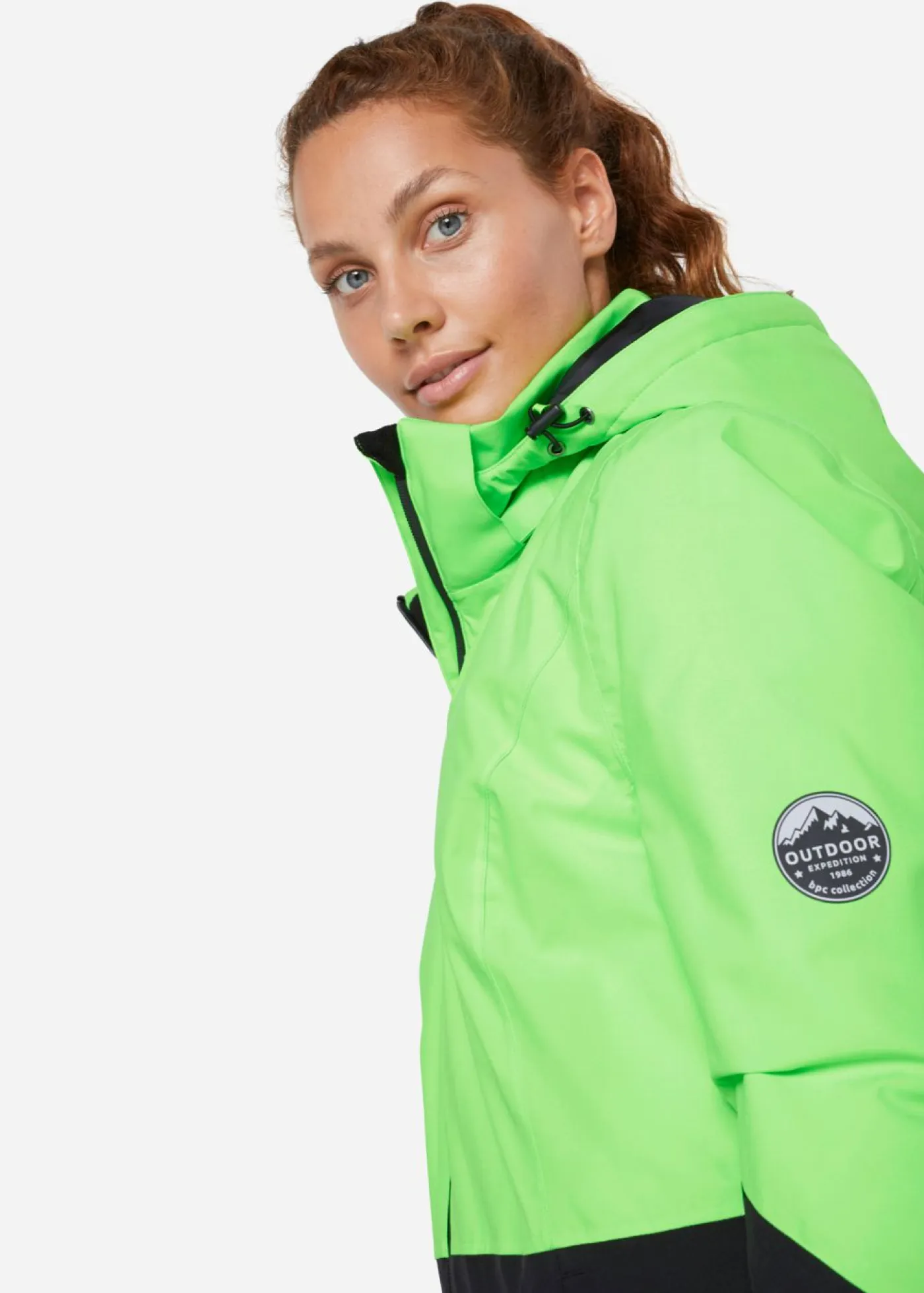 bonprix bonprix Ropa Para El Aire Libre|Ropa Deportiva>Chaqueta funcional Verde neón-negro
