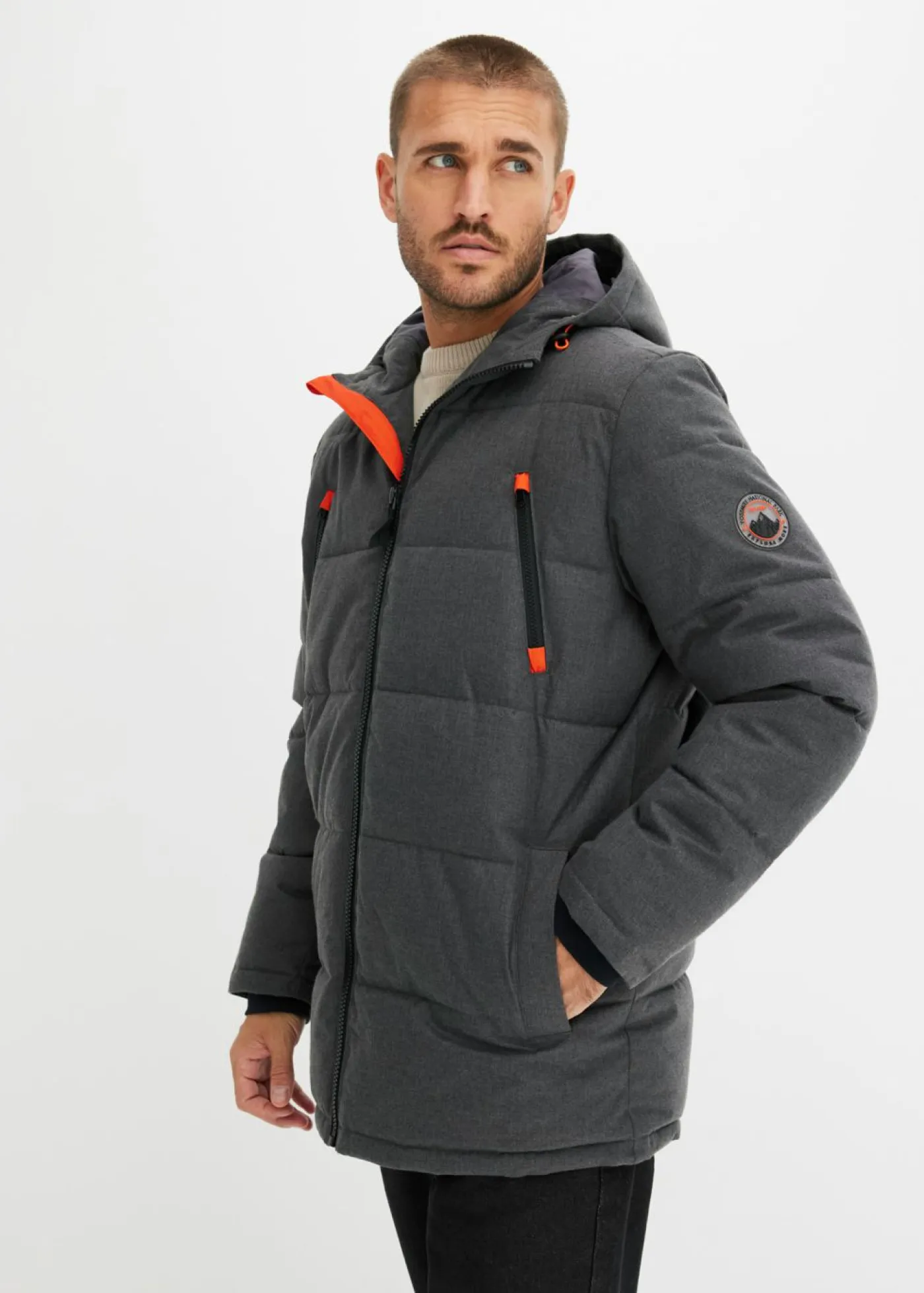 bonprix bonprix Chaquetas Y Abrigos·Chaquetas Impermeables|Chaquetas Y Abrigos·Chaquetas>Chaqueta funcional acolchada, con forro cálido, e impermeable pizarra jaspeado