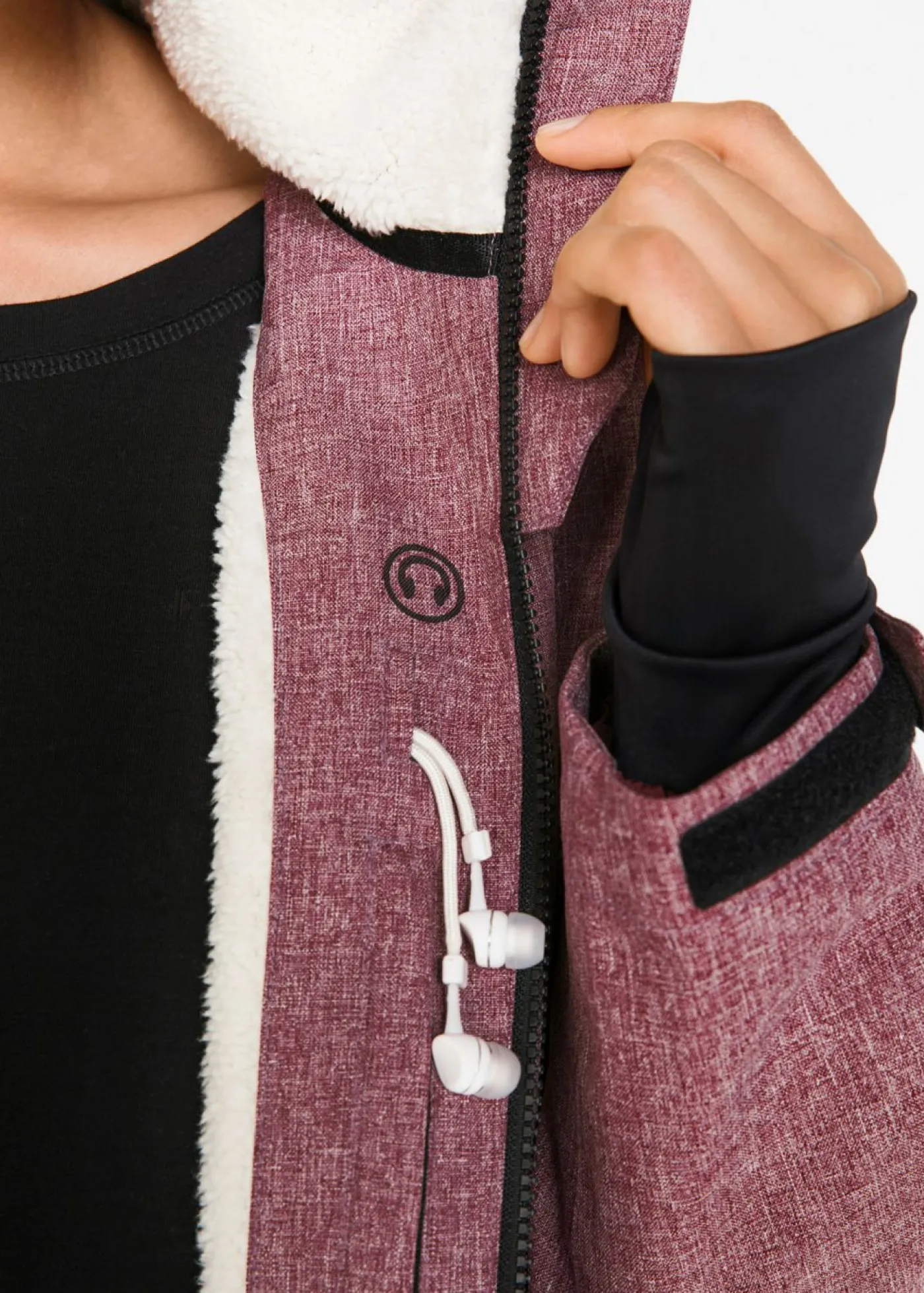 bonprix bonprix Ropa Para El Aire Libre|Ropa Deportiva>Chaqueta funcional con forro polar Burdeos moteado