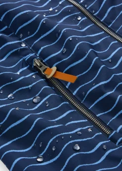 bonprix bonprix Ropa Para El Aire Libre|Ropa Deportiva>Chaqueta funcional impermeable Azul marino/azul provenzal con estampado gráfico