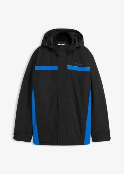 bonprix bonprix Chaquetas Y Abrigos·Chaquetas|Chaquetas Y Abrigos·Chaquetas Técnicas>Chaqueta funcional impermeable con capucha desmontable Negro/Azur