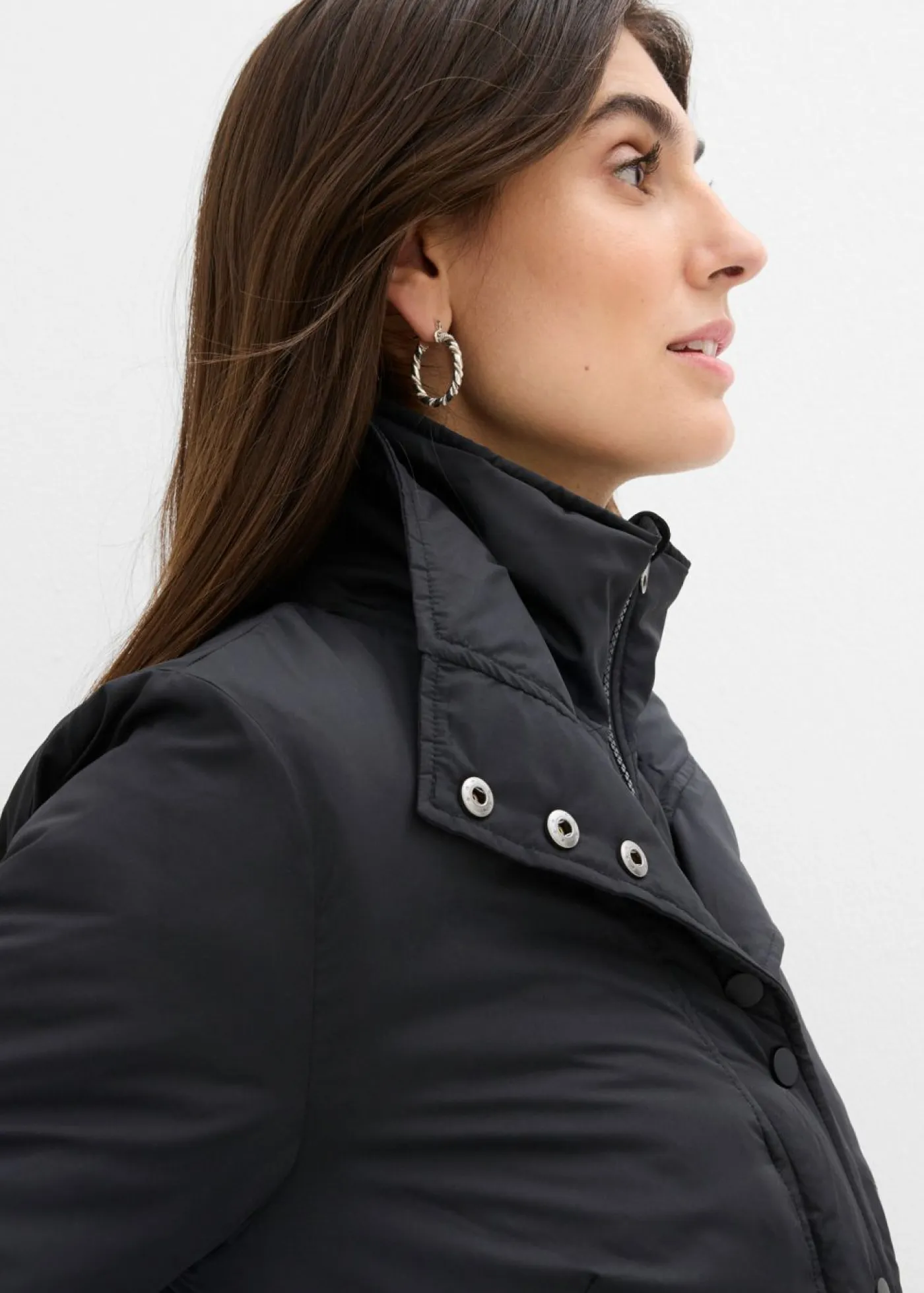 bonprix bonprix Chaquetas Y Abrigos>Chaqueta funcional impermeable con aspecto 2 en 1 Negro