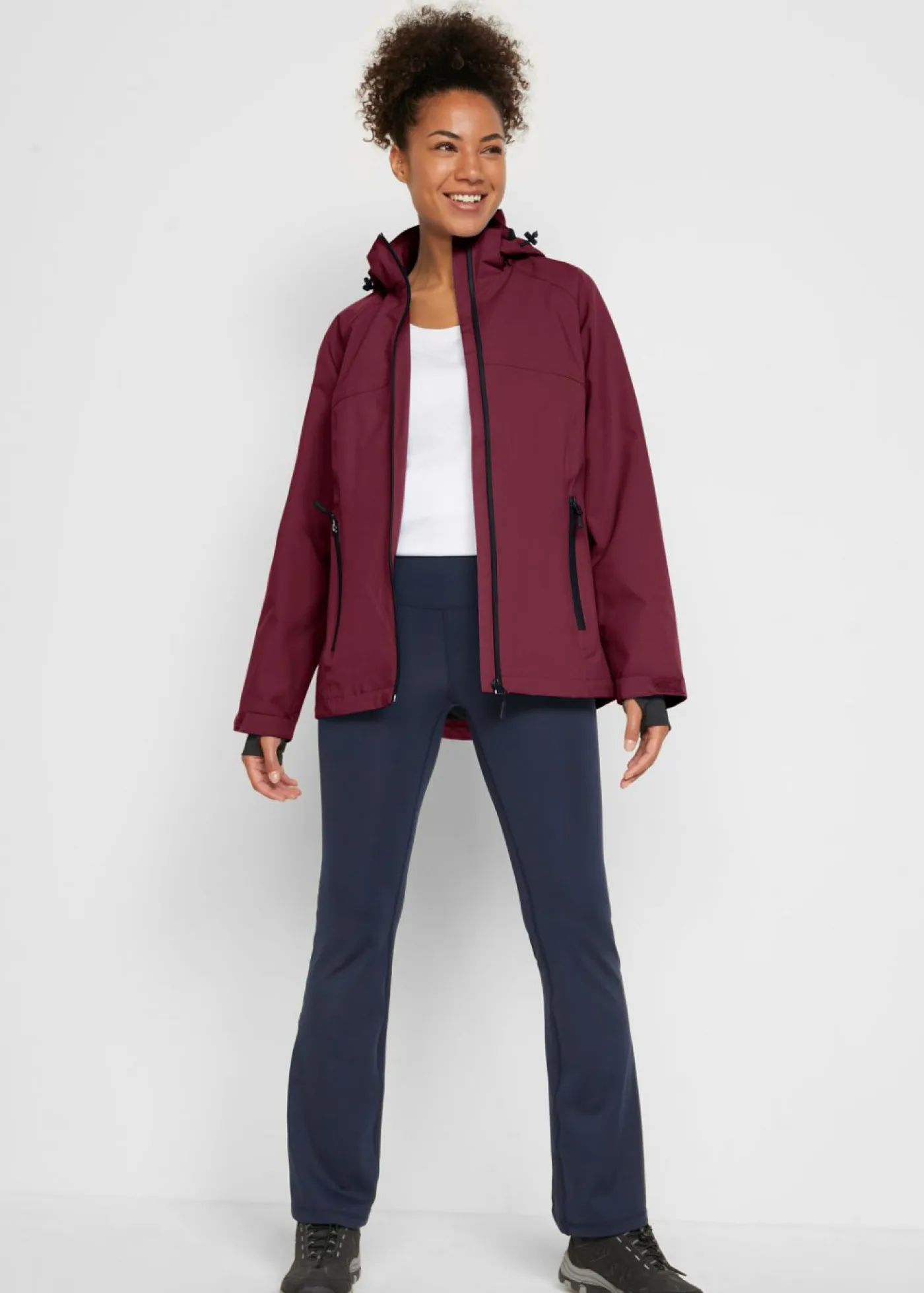 Mujer bonprix bonprix Chaqueta funcional impermeable con detalles reflectantes