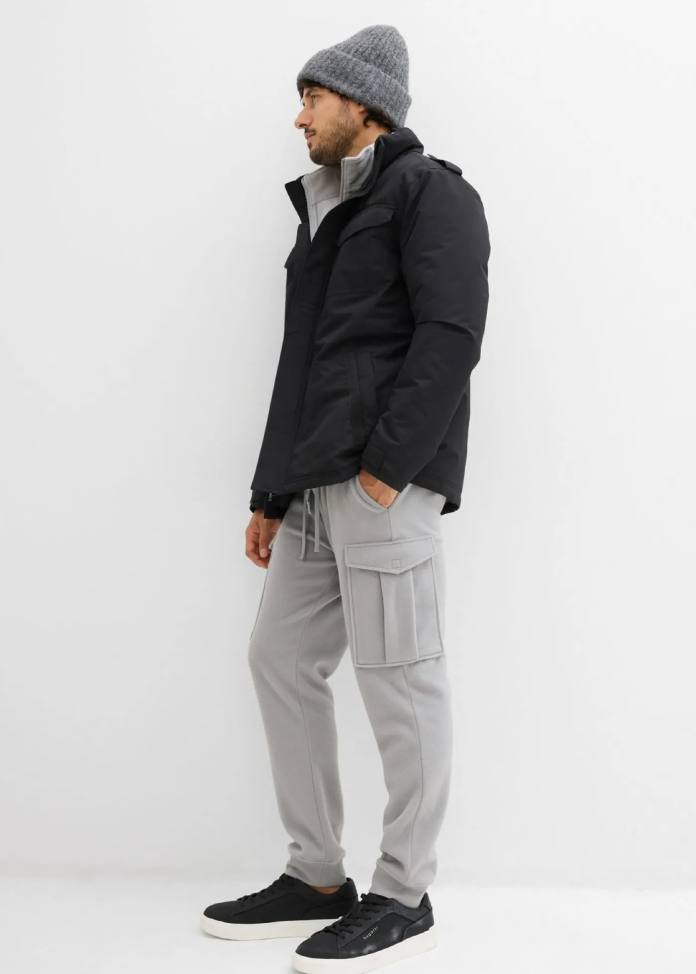 Hombre bonprix bonprix Chaqueta funcional impermeable con capucha enrollable