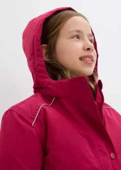 Niños bonprix bonprix Chaqueta funcional impermeable con capucha desmontable y detalles reflectantes