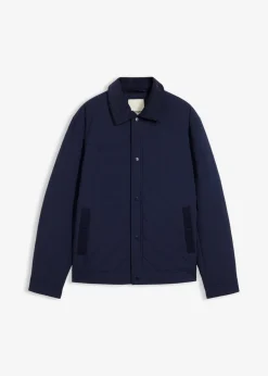 bonprix bonprix Chaquetas Y Abrigos·Chaquetas|Chaquetas Y Abrigos·Chaquetas Técnicas>Chaqueta guateada con cuello de pana Azul marino