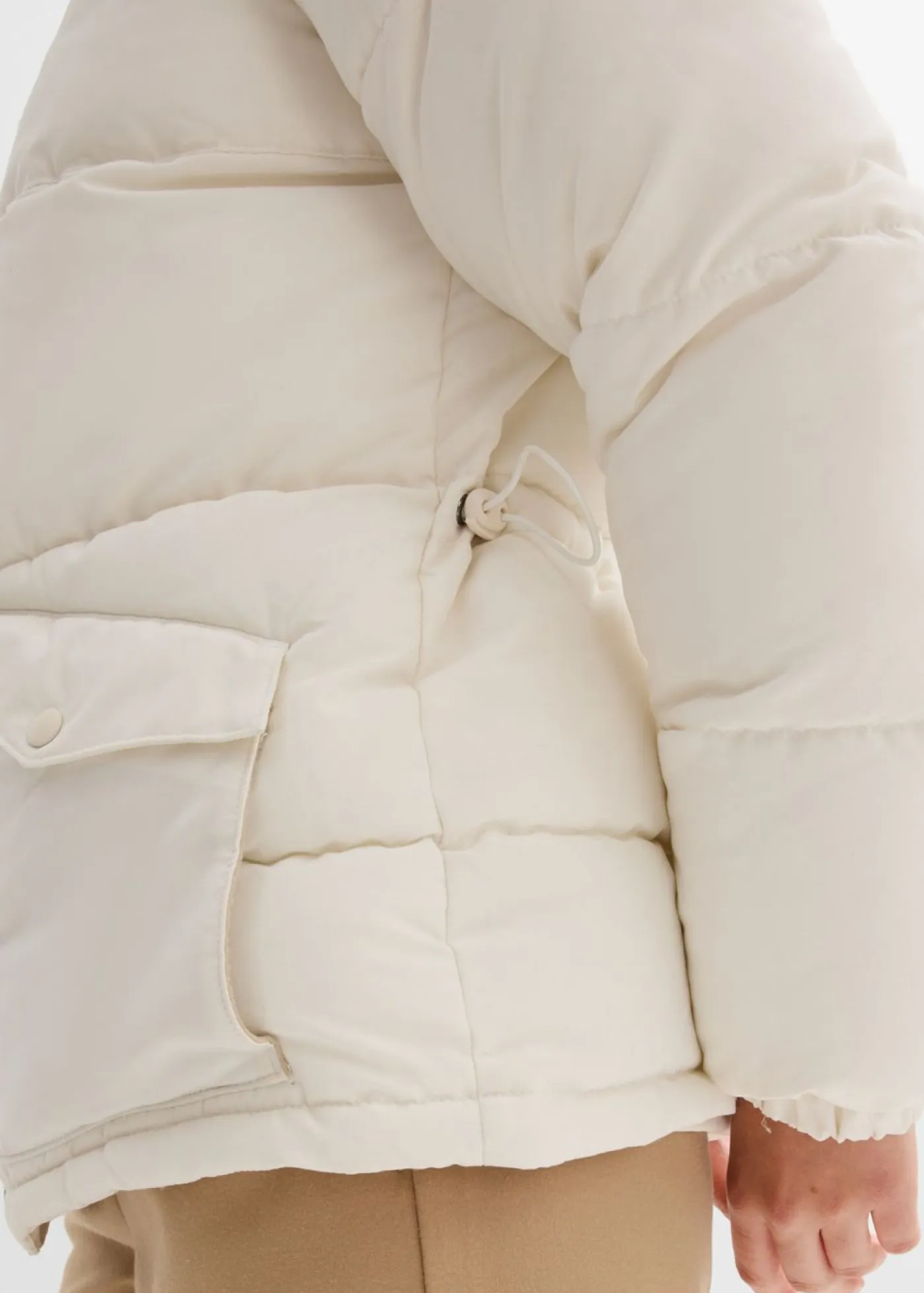 bonprix bonprix Chaquetas Y Abrigos>Chaqueta guateada con cuello de pelo blanco perla