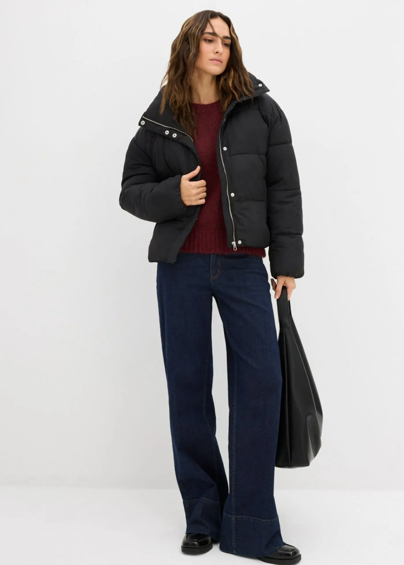 Mujer bonprix bonprix Chaqueta guateada con cuello alto