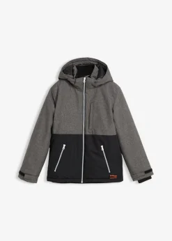 Niños bonprix bonprix Chaqueta guateada de invierno con capucha y diseño en color block