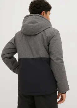 Niños bonprix bonprix Chaqueta guateada de invierno con capucha y diseño en color block