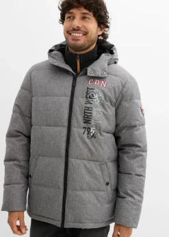Hombre bonprix bonprix Chaqueta guateada de invierno con capucha