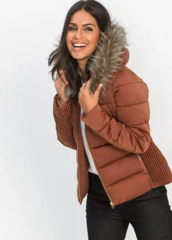 bonprix bonprix Chaquetas Y Abrigos>Chaqueta guateada de poliéster reciclado Marrón castaño