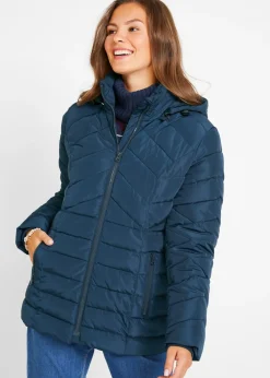 Mujer bonprix bonprix Chaqueta guateada ligera con capucha desmontable
