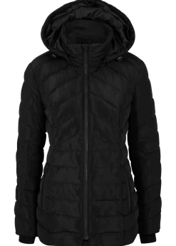 bonprix bonprix Chaquetas Y Abrigos>Chaqueta guateada ligera con capucha desmontable Negro