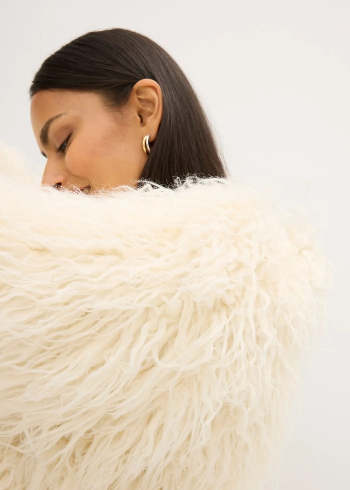 Mujer bonprix bonprix Chaqueta holgada de pelo sintético