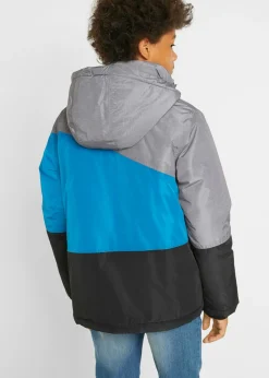 Niños bonprix bonprix Chaqueta impermeable de invierno con capucha y diseño en color block
