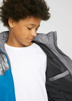 Niños bonprix bonprix Chaqueta impermeable de invierno con capucha y diseño en color block