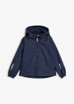 bonprix bonprix Ropa 2 A 9 Años·Prendas Exteriores Y Outdoor>Chaqueta impermeable térmica con capucha desmontable y detalles reflectantes Azul marino