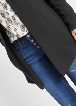 Mujer bonprix bonprix Chaqueta larga de chándal de algodón suave