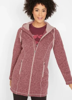 Mujer bonprix bonprix Chaqueta larga de forro polar con capucha