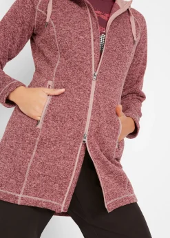 Mujer bonprix bonprix Chaqueta larga de forro polar con capucha