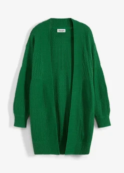 bonprix bonprix Jerséis|Ropa De Punto>Chaqueta larga de punto Verde