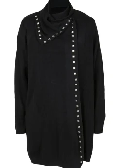 Mujer bonprix bonprix Chaqueta larga de punto con tachuelas