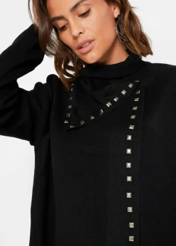 Mujer bonprix bonprix Chaqueta larga de punto con tachuelas