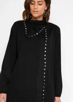 Mujer bonprix bonprix Chaqueta larga de punto con tachuelas