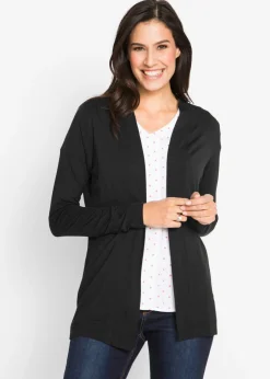bonprix bonprix Básicos|Camisetas>Chaqueta ligera de viscosa suave Negro