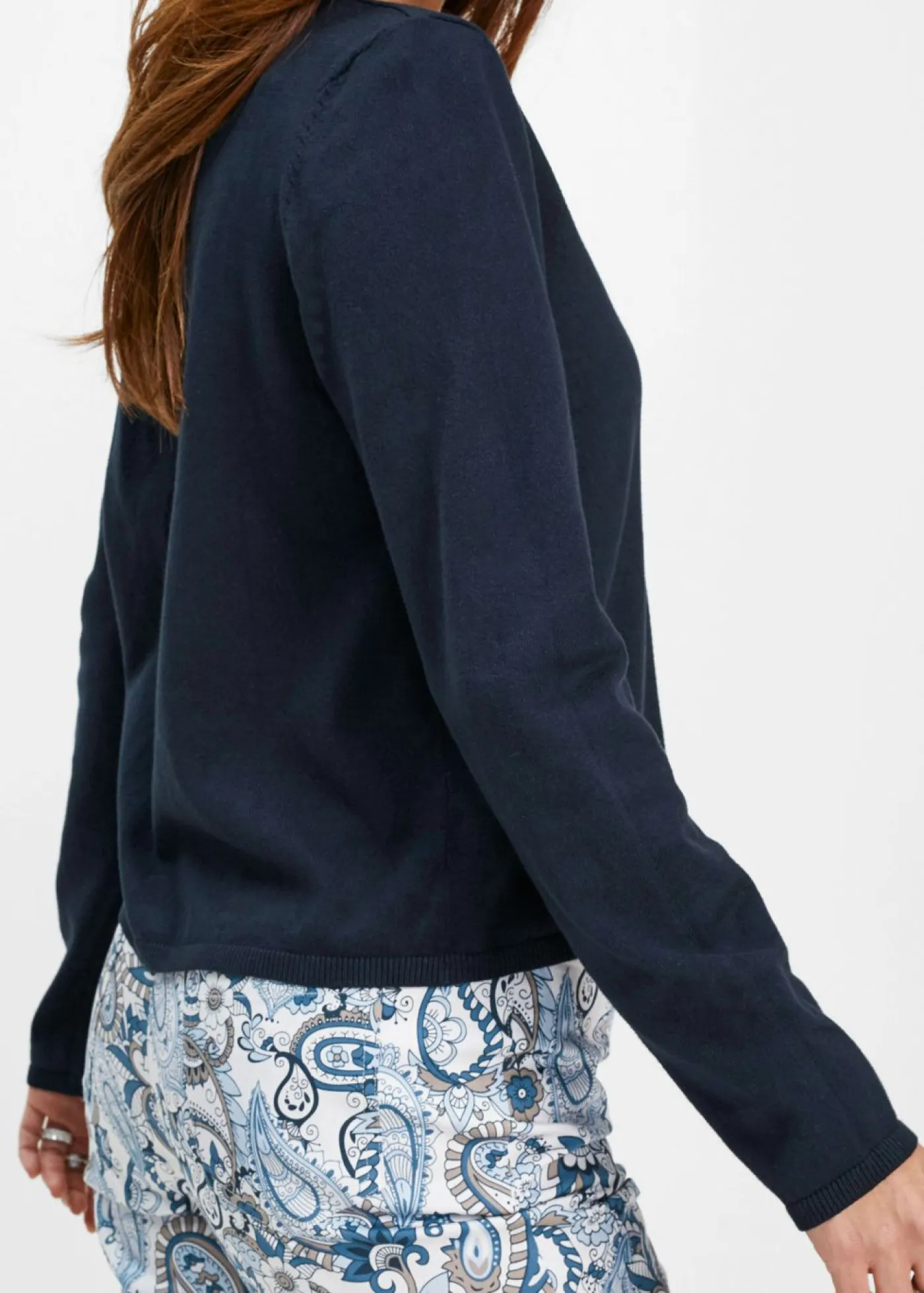 Mujer bonprix bonprix Chaqueta lisa de punto fino