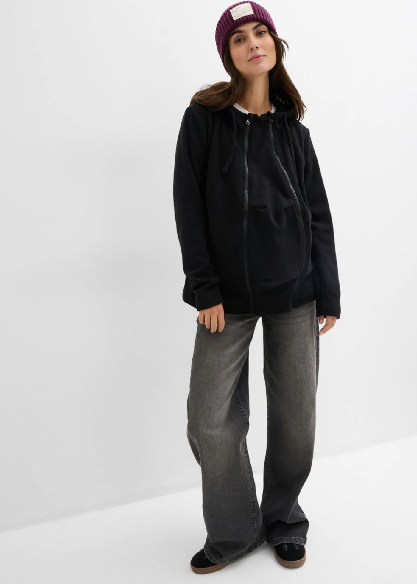 Mujer bonprix bonprix Chaqueta polar 4 en 1 con inserto para bebé y función de porteo en la parte delantera y trasera